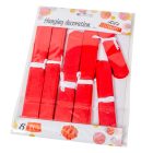 Papír dísz piros 25-20-15cm 6db-is