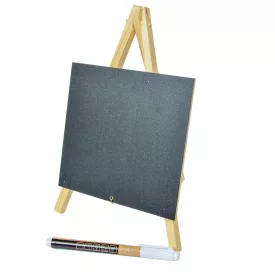 Írható fekete tábla állvánnyal, tollal 23cm