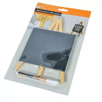 Írható fekete tábla állvánnyal, tollal 23cm