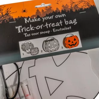 Hobby szett halloween tasakhoz papír és filcek kb.20cm