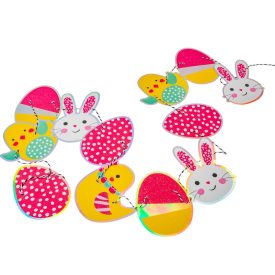 Húsvéti papír girland 10 dísszel 12x182cm