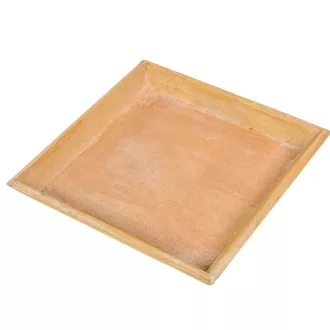 Fa tálca natúr 25x25x3cm