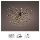 Sarkcsillag 60 LED-es elemes fekete időzítős  meleg D45cm