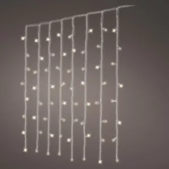 Fényfüggöny 120 LED-es transparens adapteres meleg 1x2m