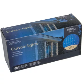 Fényfüggöny 240 LED-es transparens adapteres meleg 2x2m