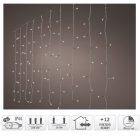 Fényfüggöny 240 LED-es transzparens programos adapteres meleg 225x150cm 