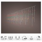 Jégcsap 175 LED-es transzparens időzítős programos adapteres multi 7,5x0,5m