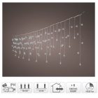 Jégcsap 175 LED-es fehér kábeles időzítős programos adapterrel hideg 7,5x0,5m