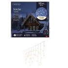 Jégcsap 259 LED-es fehér kábeles időzítős programos adapteres meleg 11m