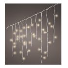 Jégcsap 259 LED-es fehér kábeles időzítős programos adapteres meleg 11m