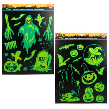 Halloween ablakmatrica sötétben világító 35x43m