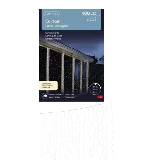 Fényfüggöny 400 LED-es időzítős adapteres meleg 1,9x2m