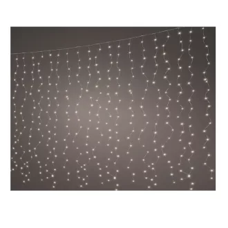 Fényfüggöny 400 LED-es időzítős adapteres meleg 1,9x2m