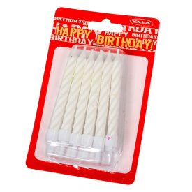 Szülinapi gyertya talppal 9cm 12db-os