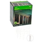 Jégcsap 384 LED-es elemes időzítős programos elemes meleg 14m