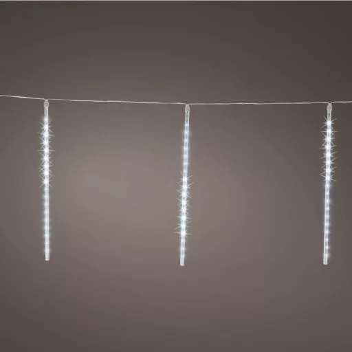Jégcsap forma 50cm 6db-os 216 LED-es adapteres hideg 2m