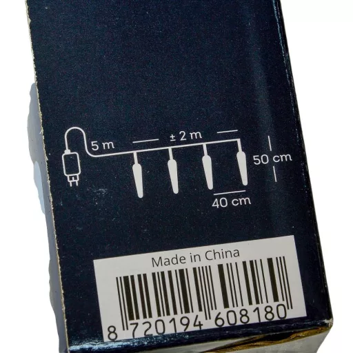 Jégcsap forma 50cm 6db-os 216 LED-es adapteres hideg 2m