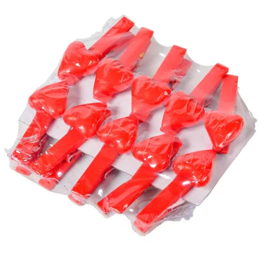 Csípesz szívvel piros 4,5cm 10db-os