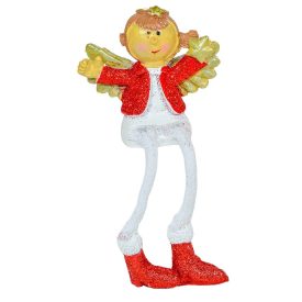 Lógólábú angyal glitteres poly M6cm