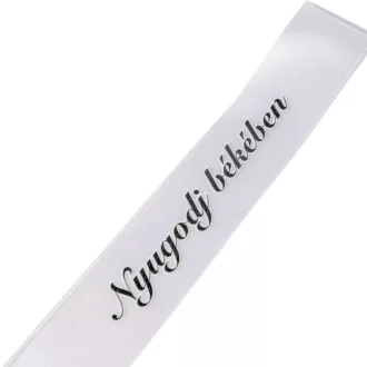   Kegyeleti szalag fekete 4x125cm "Nyugodj békében" 5db/csom (db ár)