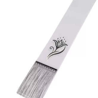   Kegyeleti szalag fekete-szürke 4x125cm liliom mintával 5db/csom (db ár)
