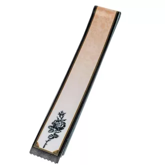   Kegyeleti szalag 4x100cm kereszt és rózsa mintával arany 5db/csom (db ár)