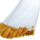 Sírcsokor szalag 5x150cm fehér-arany 10db/csom (db ár)