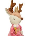 Lógólábú textil szarvas rózsaszín M36cm