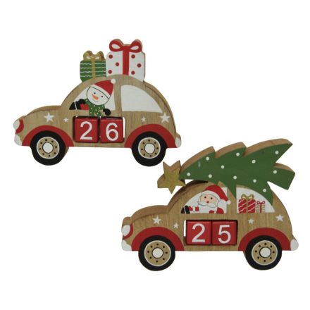 Karácsonyi autós adventi kalendár M13,5cm