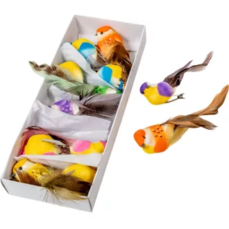 Madárka csipesszel 12,5cm 12db-os