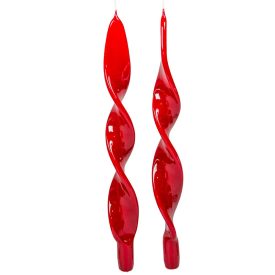   Lakkozottl hosszú szalag csavart gyertya bordó 310x22mm 4db/csom (db ár)