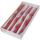 Lakkozottl hosszú szalag csavart gyertya bordó 310x22mm 4db/csom (db ár)