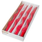 Lakkozottl hosszú szalag csavart gyertya piros 310x22mm 4db/csom (db ár)