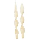 Lakkozottl hosszú szalag csavart gyertya ecru 310x22mm 4db/csom (db ár)