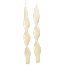   Lakkozottl hosszú szalag csavart gyertya ecru 310x22mm 4db/csom (db ár)