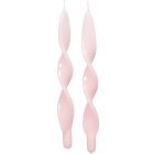 Lakkozottl hosszú szalag csavart gyertya rózsaszín 310x22mm 4db/csom (db ár)