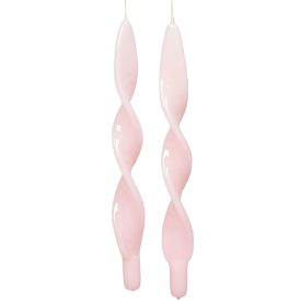  Lakkozottl hosszú szalag csavart gyertya rózsaszín 310x22mm 4db/csom (db ár)