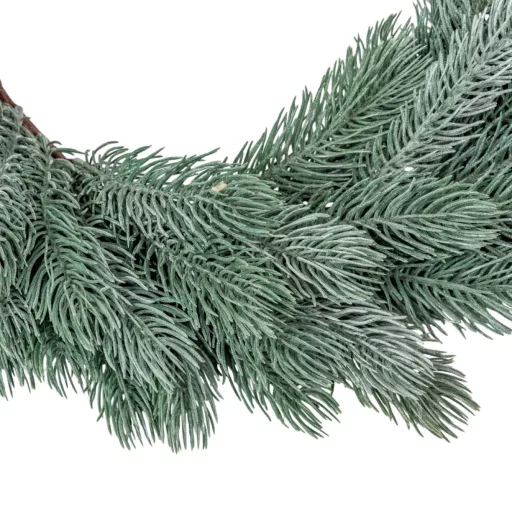 Fenyő koszorú deres D38cm
