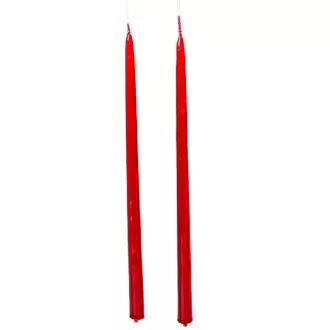 Lakkozott ceruza gyertya bordó 230x10mm 8db/csom (db ár)
