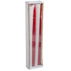 Lakkozott ceruza gyertya bordó 230x10mm 8db/csom (db ár)