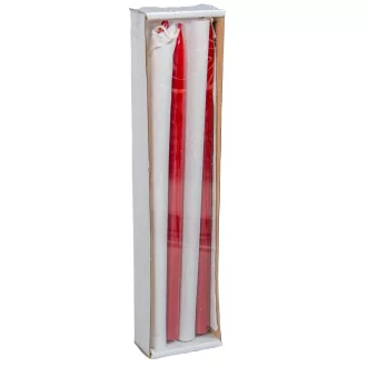 Lakkozott ceruza gyertya bordó 230x10mm 8db/csom (db ár)