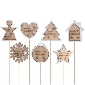 Pálcás beszúró karácsonyi formás 8+15cm