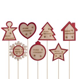 Pálcás beszúró karácsonyi formás 8+15cm