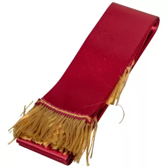 Sírcsokor szalag 5x150cm bordó-arany 10db/csom (db ár)