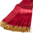 Sírcsokor szalag 5x150cm bordó-arany 10db/csom (db ár)