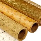 Organza tekercs arany mintás 35x200cm