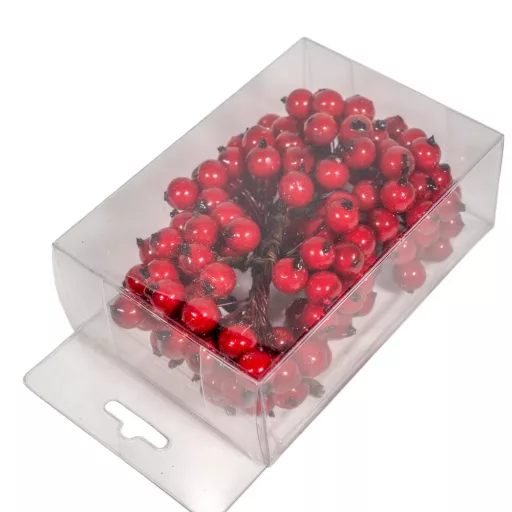 Piros bogyó köteg 9cm 12db-s