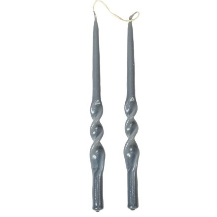 Lakkozott rövid ceruza alfa csavart gyertya szürke 235x10mm 8db/csom (db ár)
