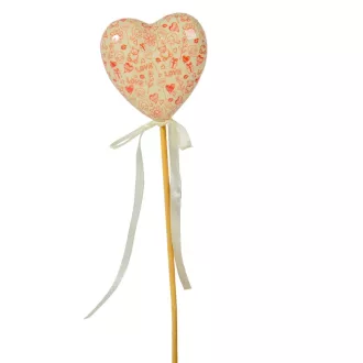 Dekor szív pálcán 8+21cm