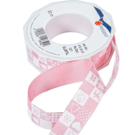 Textil szalag ZILLERTAL rózsaszín 25mmx20m